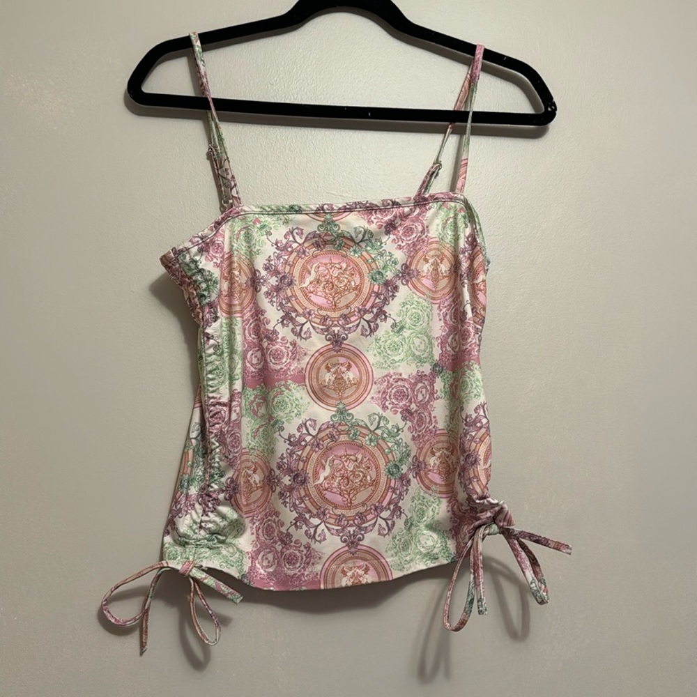 Tank top with super cute vintage looking designs